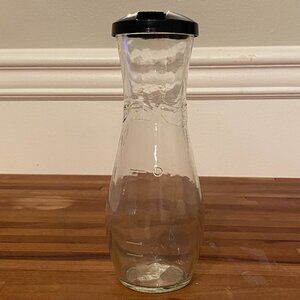 Good Seasons Salad Dressing Cruet Glass Bottle with Black Lid Oil Vinegar Jar